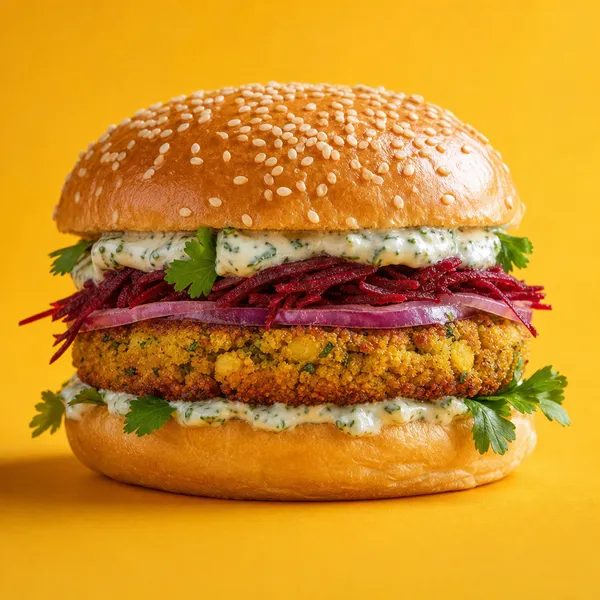 Golden Falafel Burger